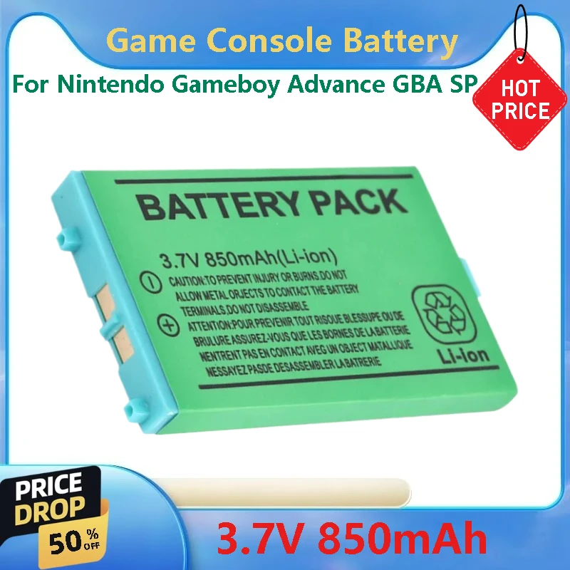 

For Nintendo Gameboy Advance GBA SP Brand New High Quality Replacement Game Console Battery 3.7V 850mAh