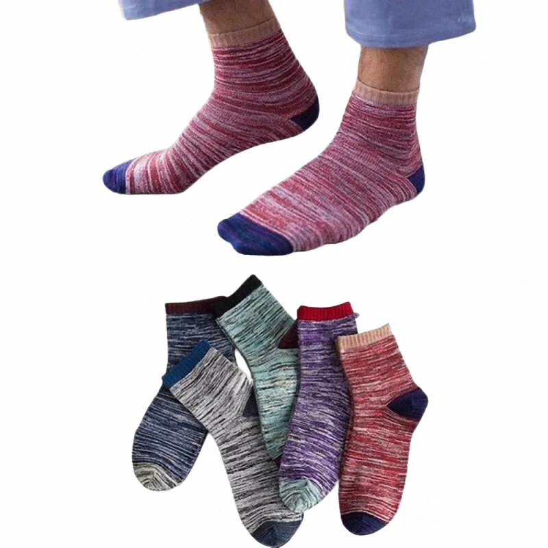 5/10 Paar alte Stil Serie Socken Retro Mode Socken Herren Mid-Tube Socken Herbst und Winter Baumwoll socken Mode Socken