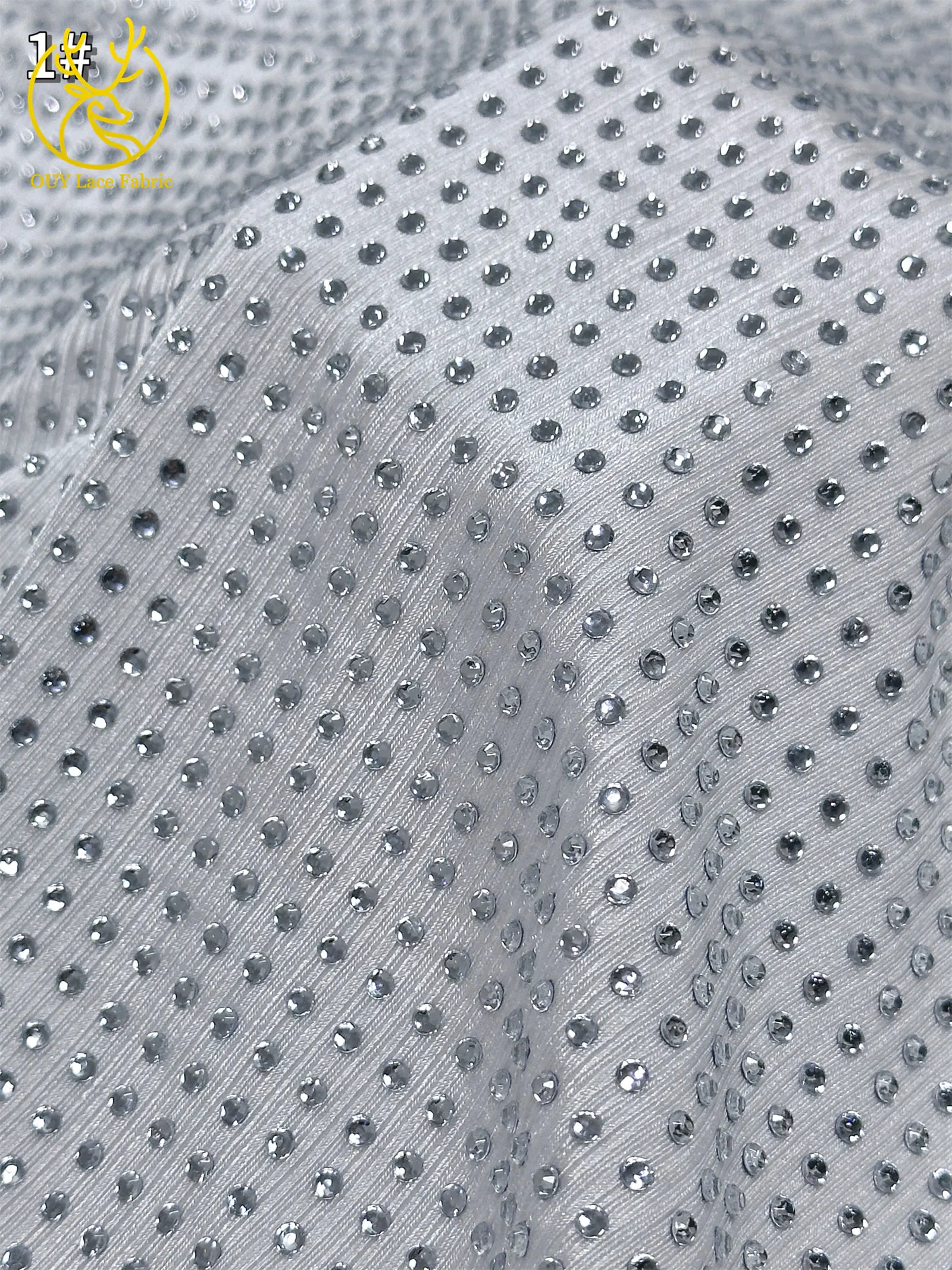 2025 Latest Luxury Water Diamond Head Elastic Fabric High-end Sparkling Embellishment Suitable for Women's Party Evening Dresses