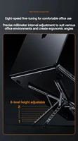 Foldable Magnetic Laptop Stand Aluminum Alloy Portable Adjustable Stand Heat Dissipation Holder Supports Phone Tablet Notebook