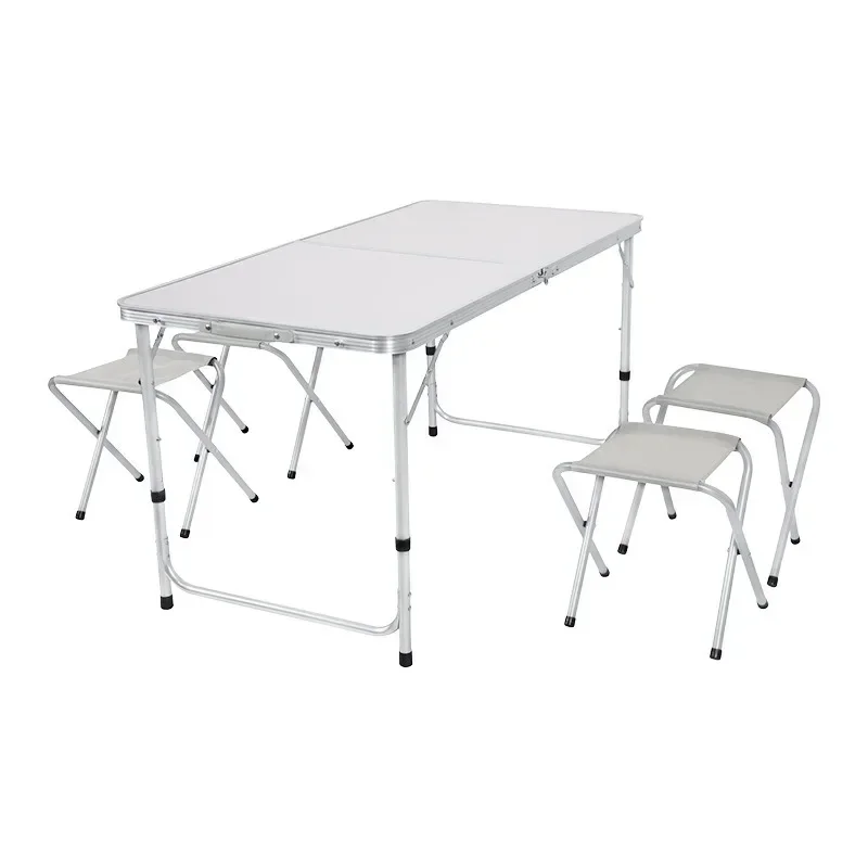 Simple night market stall portable folding tables and chairs picnic dining table