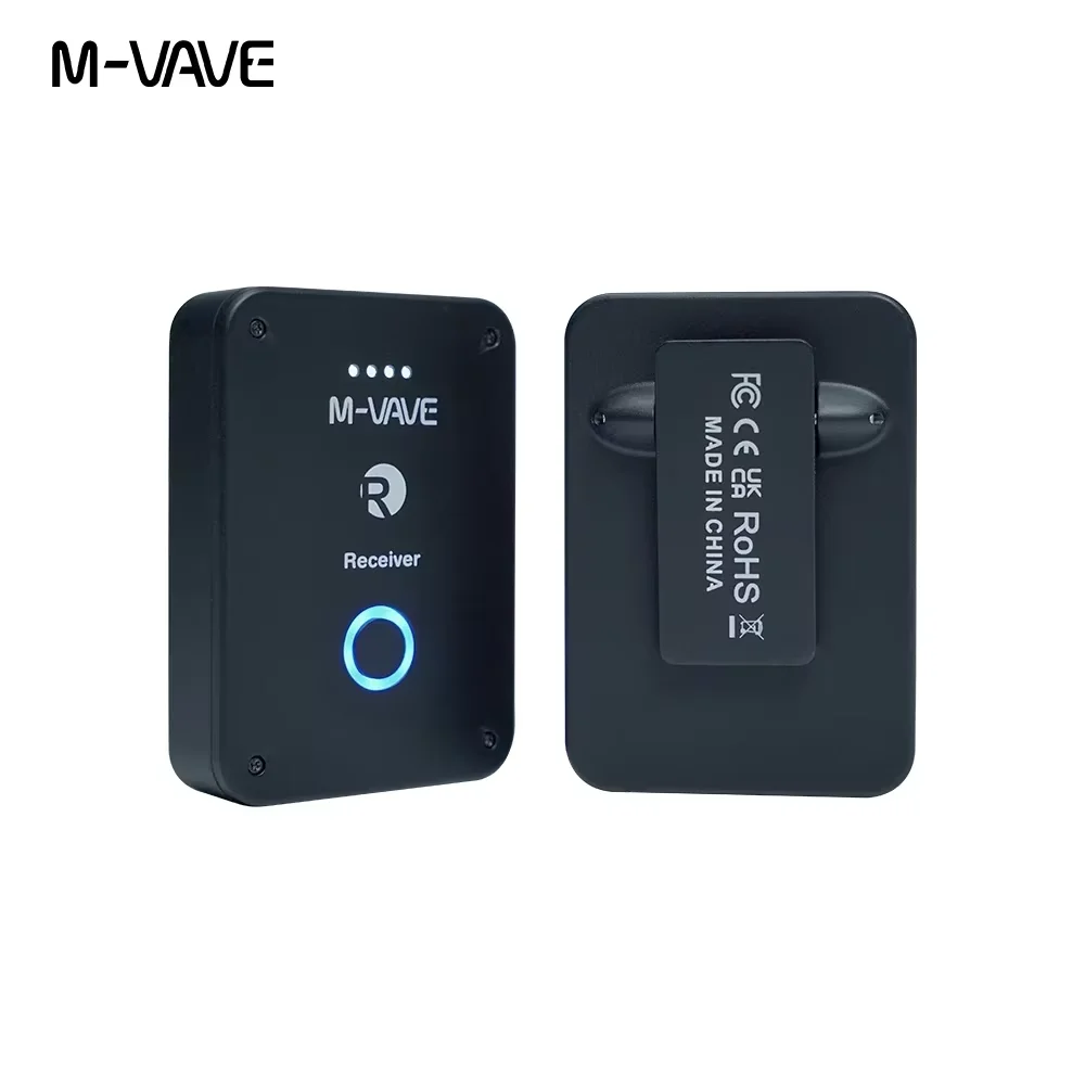 M-VAVE WP-9 2.4G Recarregável Receptor Transmissor de Monitor de Fone de Ouvido Sem Fio com Suporte de Volume Função Mudo Estére