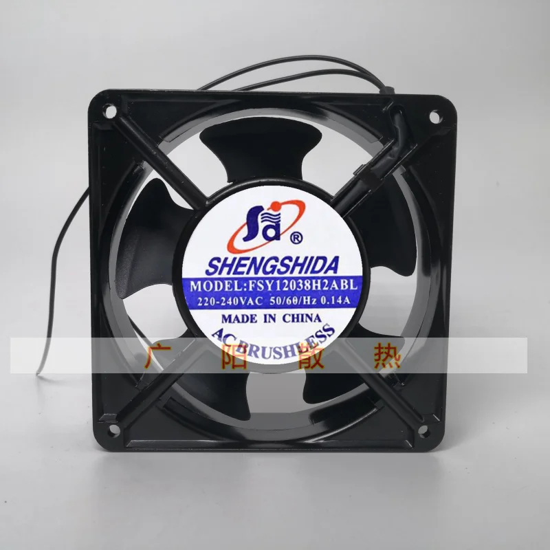 SHENGSHIDA FSY12038H2ABL AC 220V 0.14A 120X120X38Mm 2 Dây Máy Chủ Quạt Làm Mát