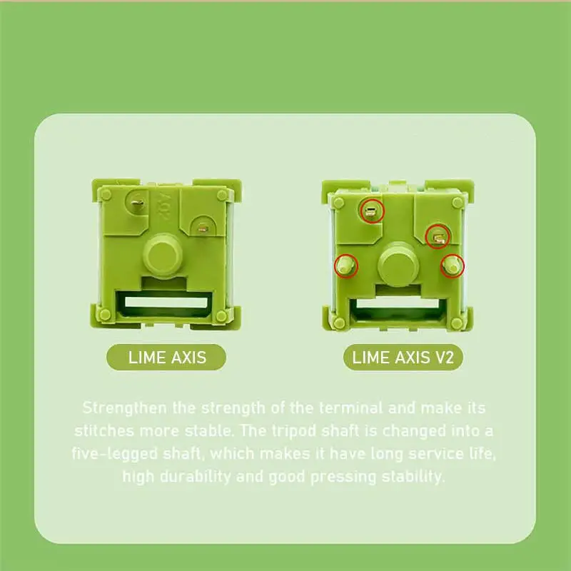 30pcs Outemu Peach/Lime Customizable Switch Set for Mechanical Keyboard Hot-swappable Silent Switch Set