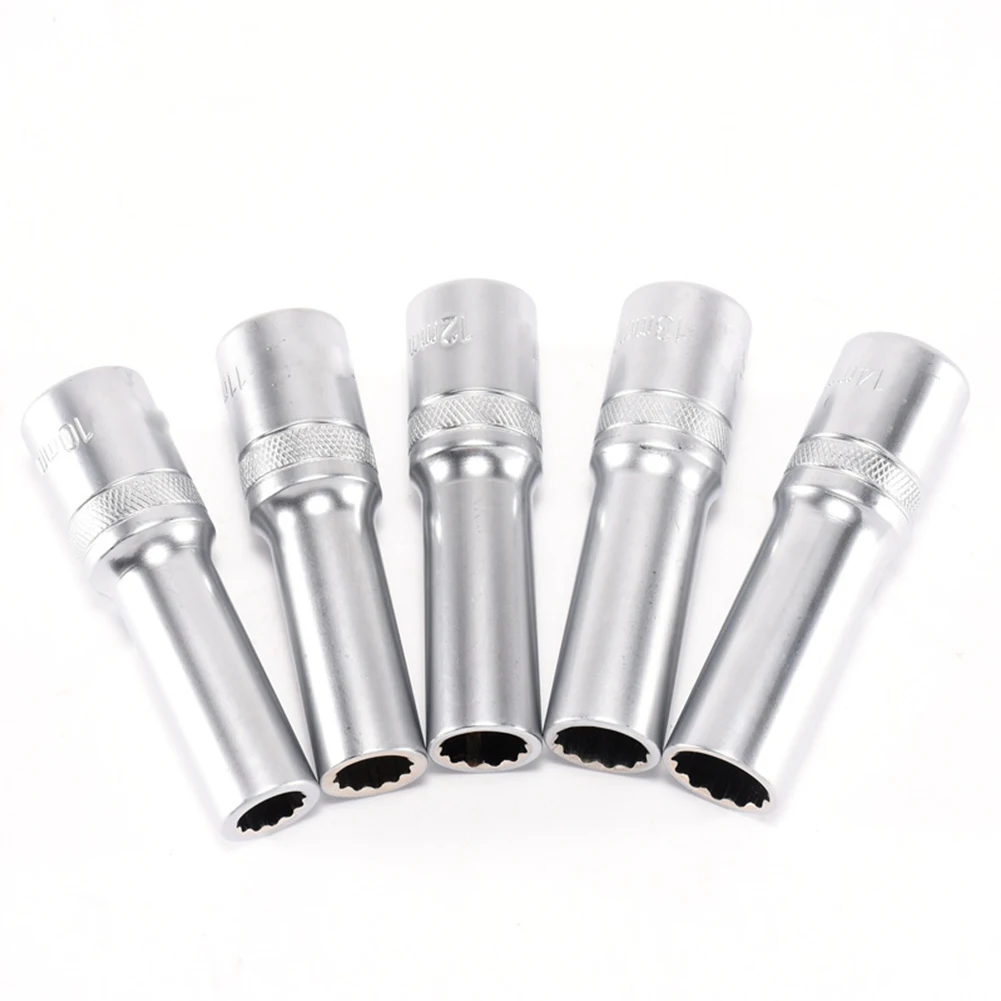 Chrome Vanadium Steel Home Garage Use 12 Point Adapter 1/2in Drive Socket Pneumatic Air Tool Compatible 78mm Length