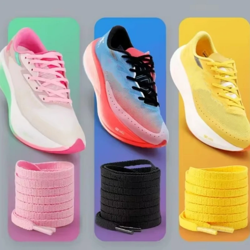 New Fashion Running Shoelaces 120/140/160CM Length Flat Pink Laces for Sneakers Men Women Casual Sport Shoes Strap Accessories