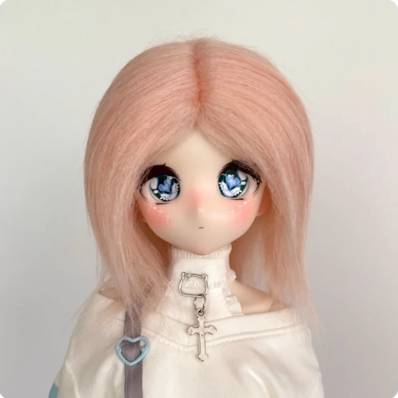 Nowa Peruka Futrzana dla Lalki BJD 1/6 1/4 1/3, Wielokolorowe Peruki Futrzane, Akcesoria dla Lalek (Bez Lalki)