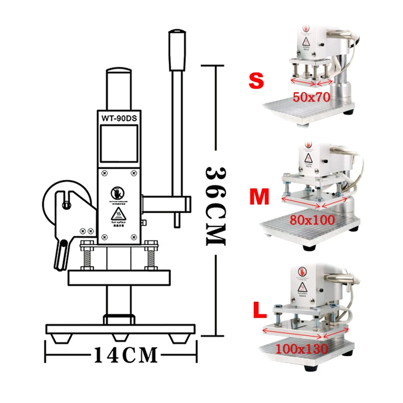 5*7/8*10/10*13 Hot Foil Stamping Machine Bronzing Machine Bracket With Hot Stamping Foil Gilded Paper HS Foil 110V 220V Optional