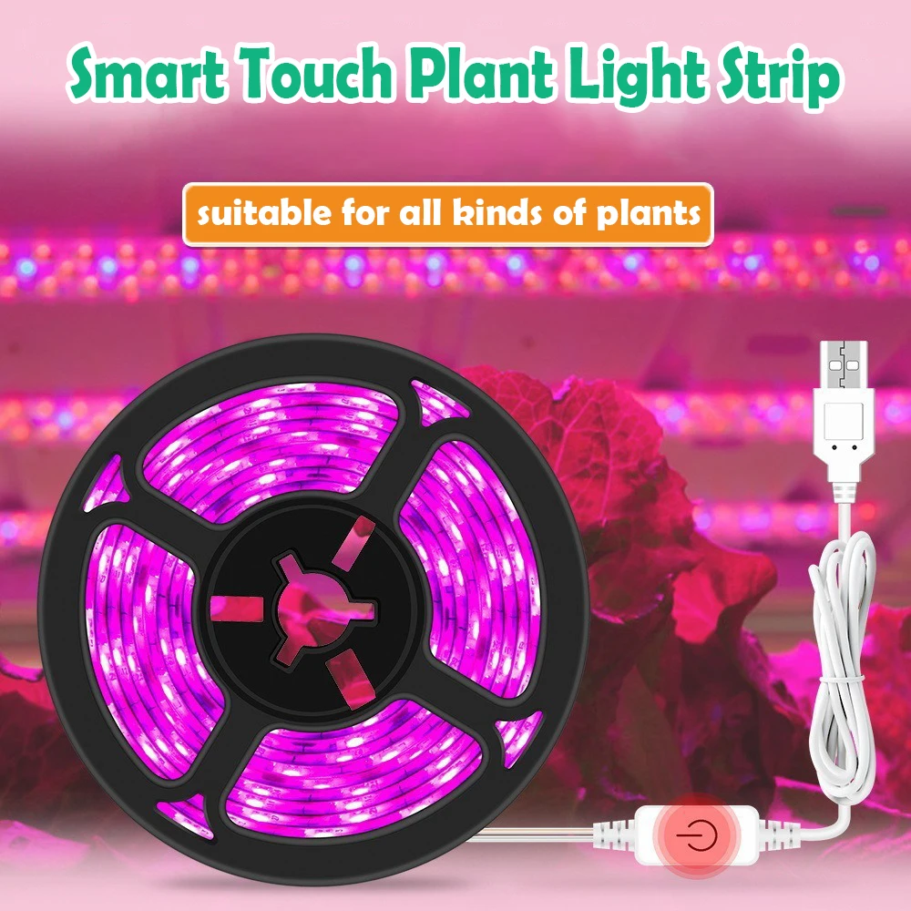 SOMYMORE Full Spectrum LED Plant Grow Lights Strip Smart Touch Switch Grow Lights For Plants Fruit And Vegetable Crops Grow Lamp