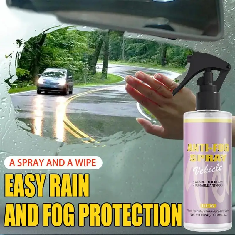 Defogger Spray For Windshield Powerful Anti Fog Spray For Car Window 100ml Multipurpose Windshield Defogger Long-Lasting Anti