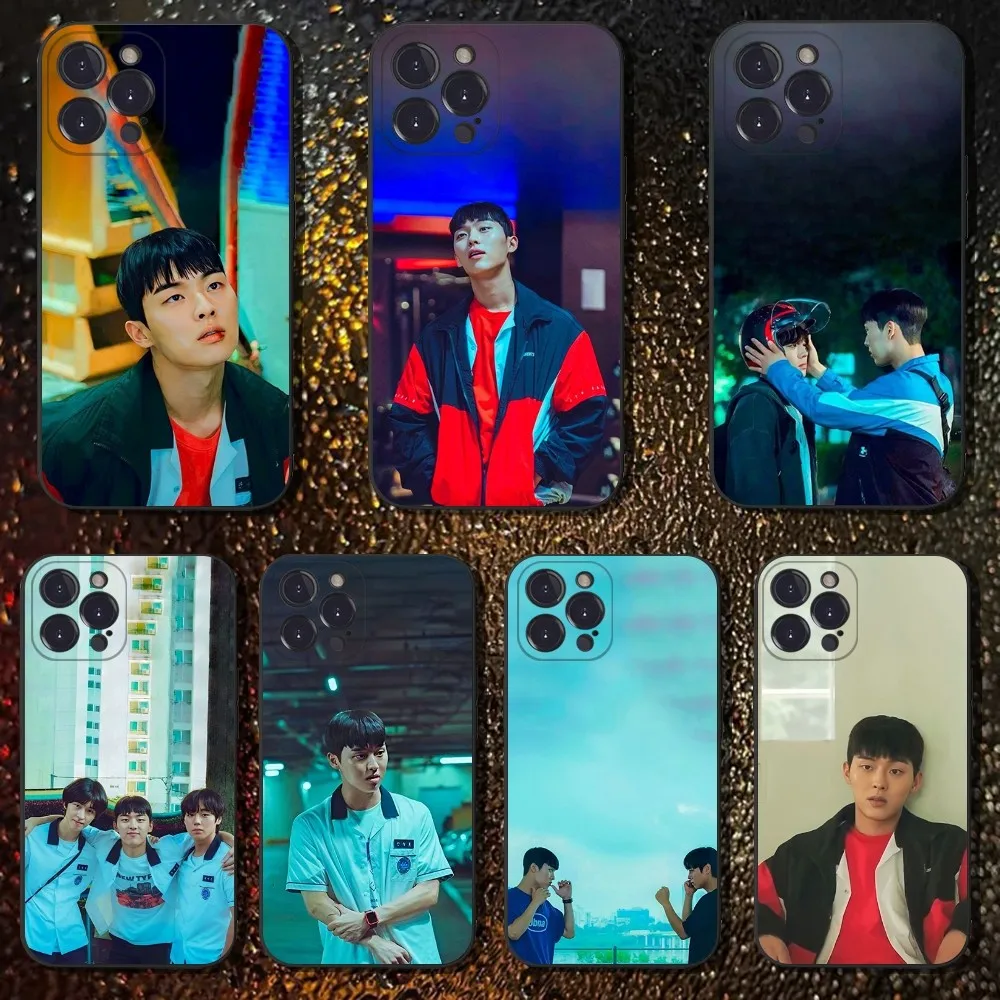 

Weak Hero Korea Series Phone Case For iPhone 16,15,14,13,12,11 Plus,Pro Max,XS,X,XR,SE,Mini,8,7,Soft Silicone Black Cover