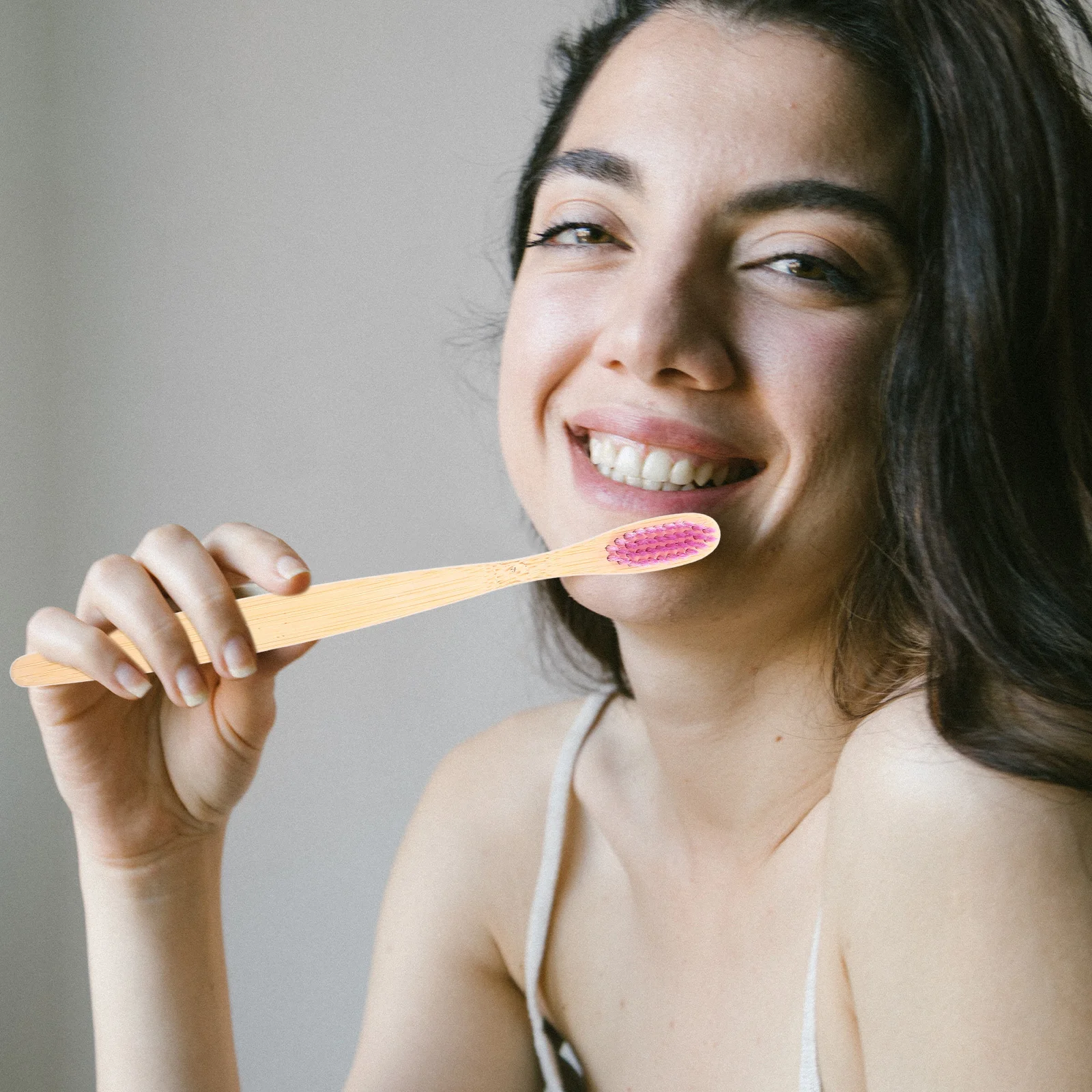 

10pcs Portable Bamboo Carbon Fiber Toothbrush Wood Handle Soft Bristles Travel Size Adult Teeth Cleaning Tool Kit Disposable