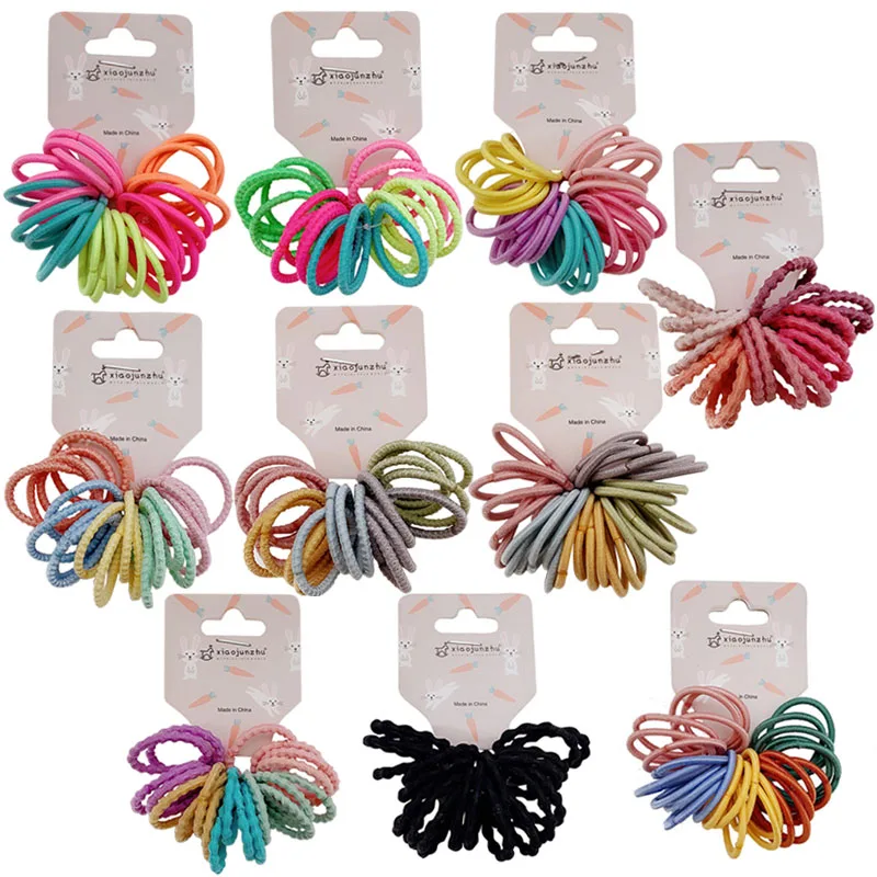

20pcs New Cute Girl Hair Bands Candy Color Elastic Rubber Band Hair Band Child Baby Headband Scrunchie Hair Tie Accessories