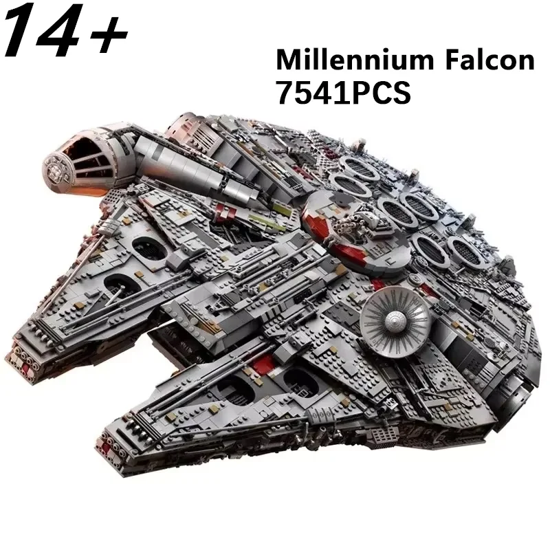 

2026 Горячий большой корабль тысячелетия Сокол 75192, сборка, украшение для дома, игрушки для взрослых, подарки на день рождения, Рождество