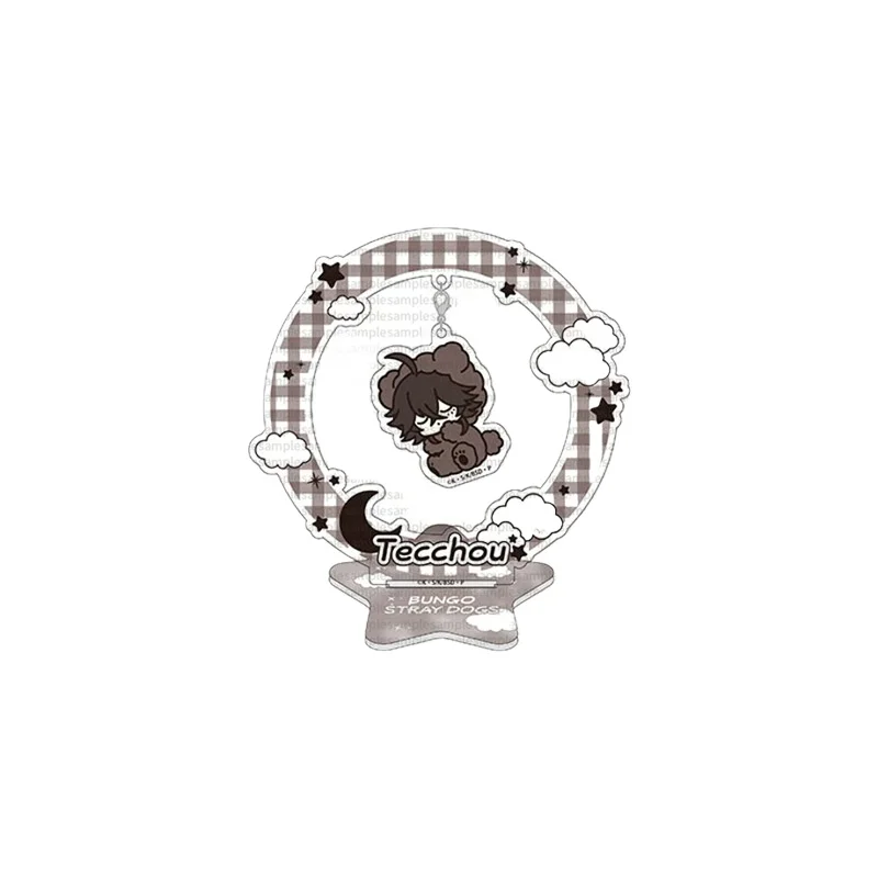 Bungo Stray Dogs Japanese Anime Peripherals Good Night Q Version Acrylic Stand Collectible Desk Ornament Creative Gifts Toy