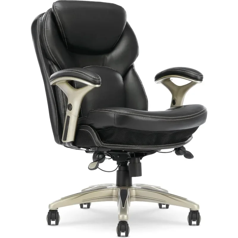 Serta Claremont Ergonomic Executive Office Chair with Back in Motion Technology, Adjustable Mid Back Desk Chair