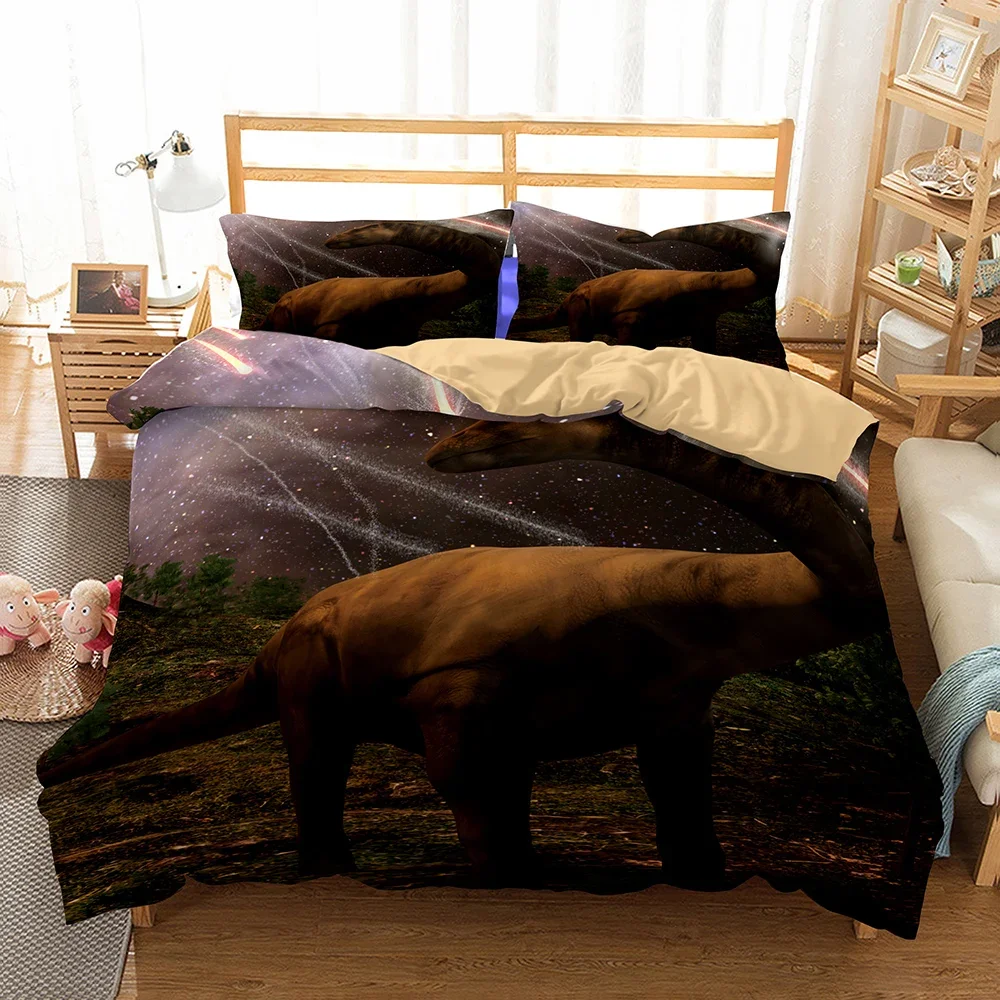 

3D Dinosaurs Comforter Bedding Sets 3pcs Dinosaur Duvet Cover Set Bed Linens Kid Full Queen King Size Home Textile Beddings