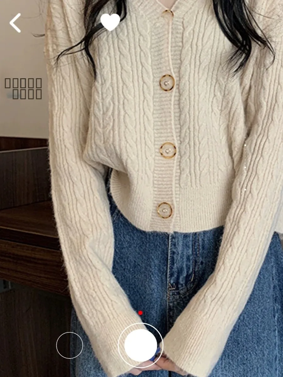 

Вязаный свитер V-Ne, кардиган, базовый твист, однотонный дизайн, пуговицы, длинный свек, осеннее модное женское трикотажное пальто