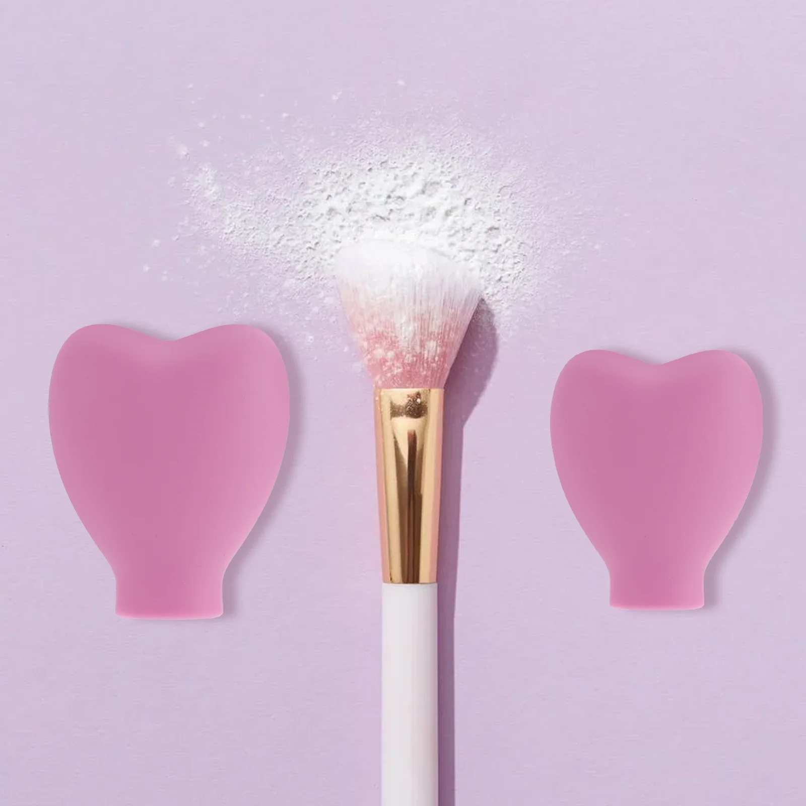 6 個のメイクブラシカバーシリコン保護スリーブトラベルブラシヘッドプロテクター防水防塵ギフト