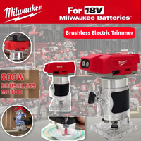 Milwaukee 800W 30000RPM Brushless Electric Trimmer Cordless Compact Router 5-Speeds Woodworking Trimming Machine For 18V Battery