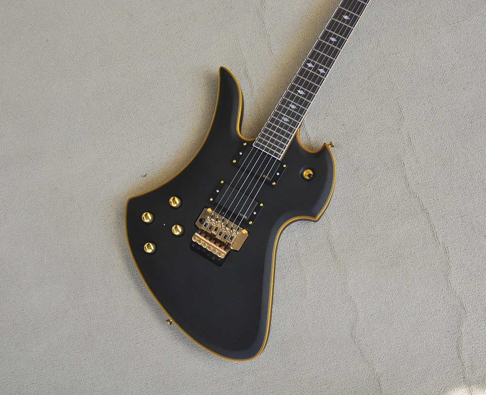 Left Hand 6 Strings Matte Black Electric Guitar with Rosewood Fretboard,Can be Customized