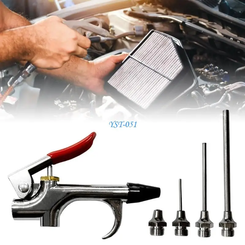 E15A 5x/Set Pneumatic-Air Blower Guns Portable Inflation Needle Blower Cleaning