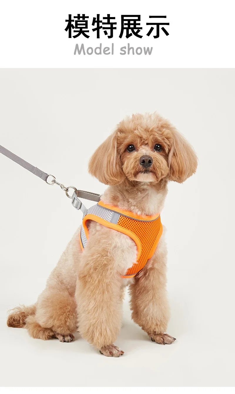 Vest Style Pet Products for Outdoor Use, Towing Straps, Small and Medium-sized Dogs, Walking Leashes