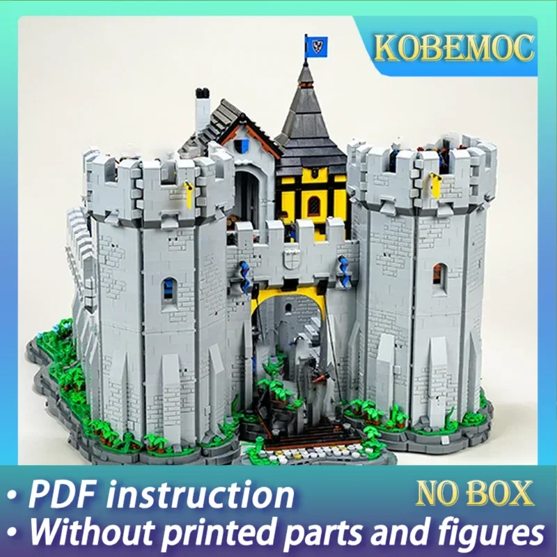 

Модель замка Moc, строительные кирпичи, переработанные черный сокол, фортец, технология, модульные блоки, подарок, Рождественская игрушка, набор «сделай сам», сборка