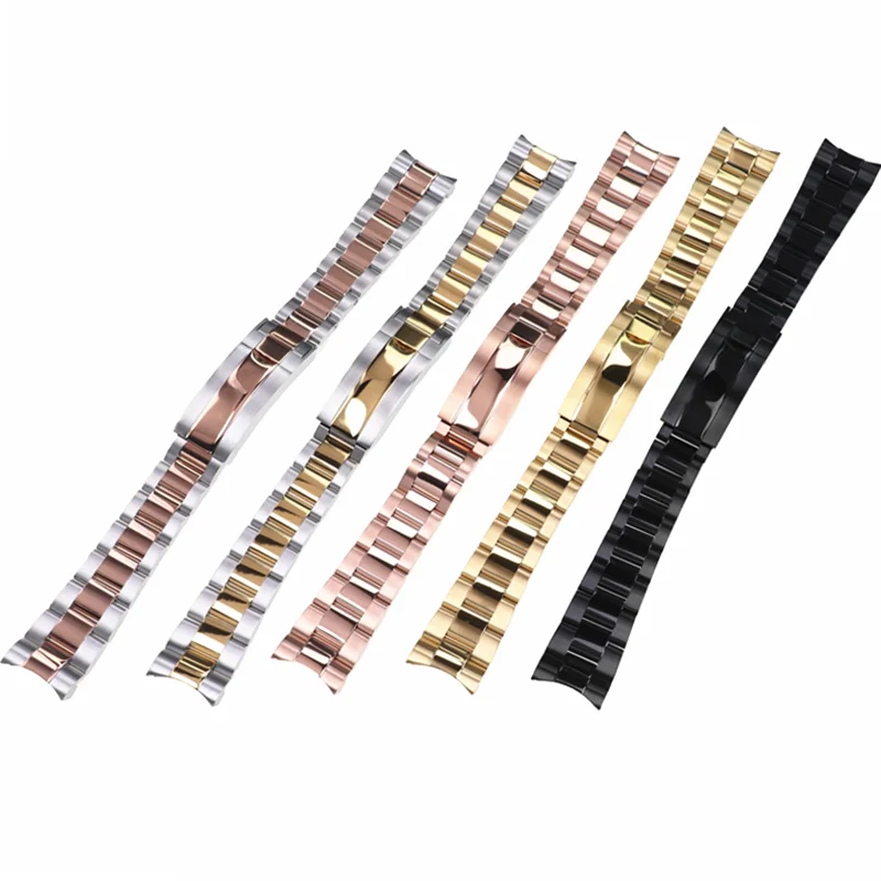 Pulseira de aço com fivela micro ajustável, pulseira presidencial Millennium para caixa de relógio SKX sub log NH35, 20mm