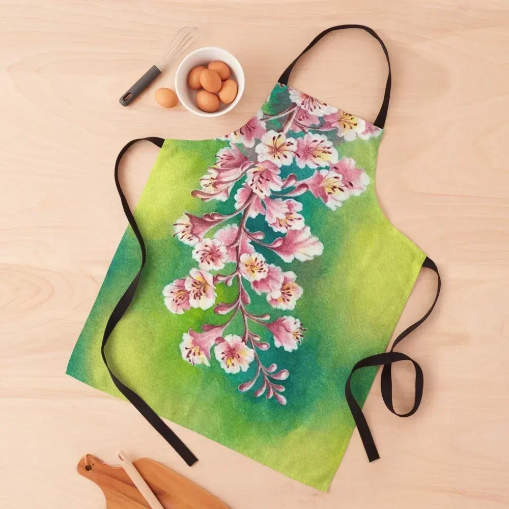 

Pink chestnut tree flowers Apron Manicurists kindergarten teacher Funny Camping Apron