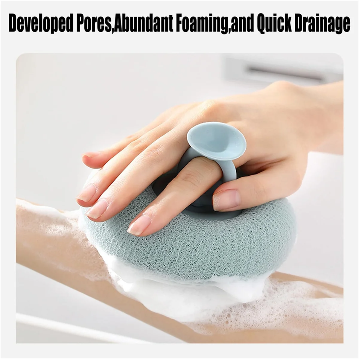 A71P 2 Pack Super Soft Sunflower Suction Cup Bath Ball,Loofah Sponge Effectively Exfoliates,Essential , C