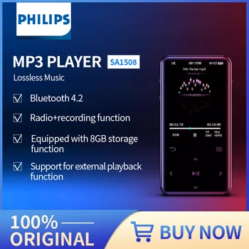 Philips original MP3 MP4 player with E-book Bluetooth display touch recording AB repeat function/FM radio playing music