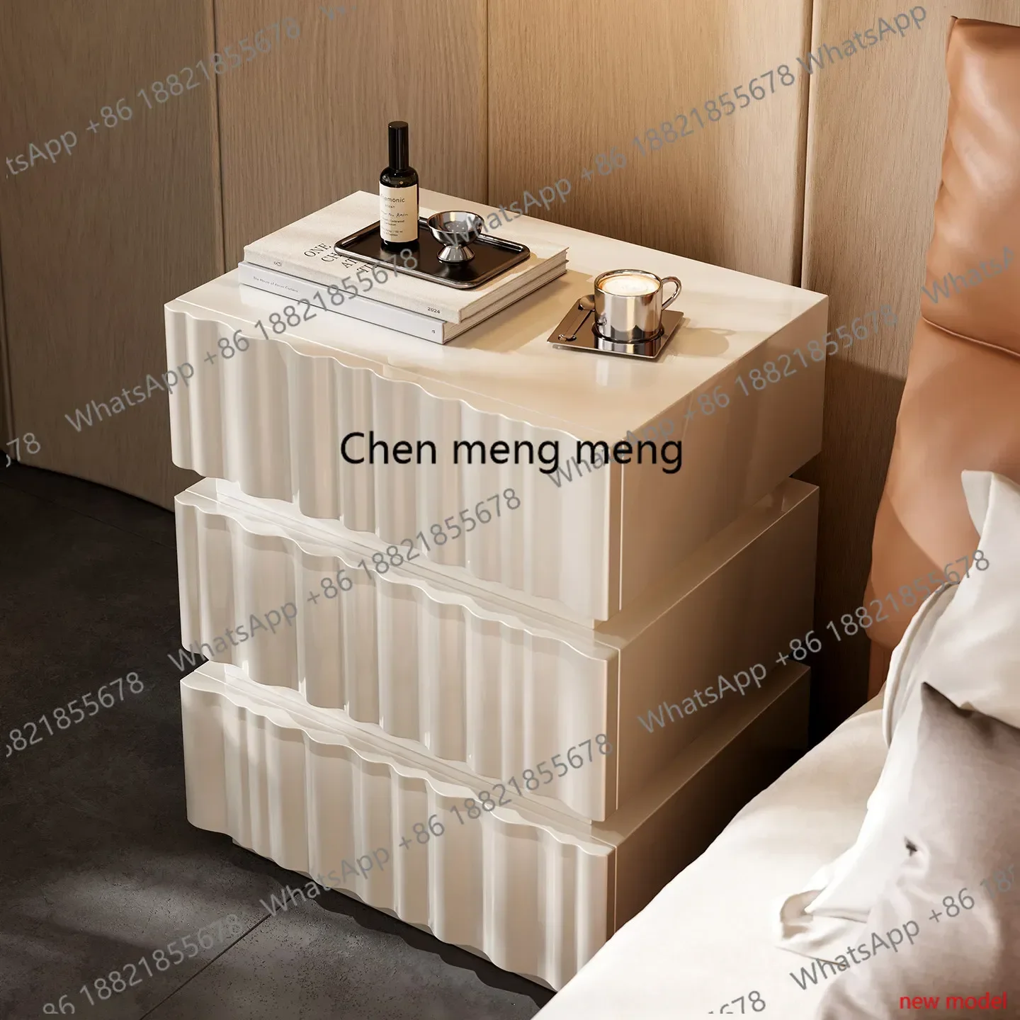 h178Bedroom Modern Simple Light Luxury Premium Bedside Storage Cabinet Storage, Bedside Cabinetf132