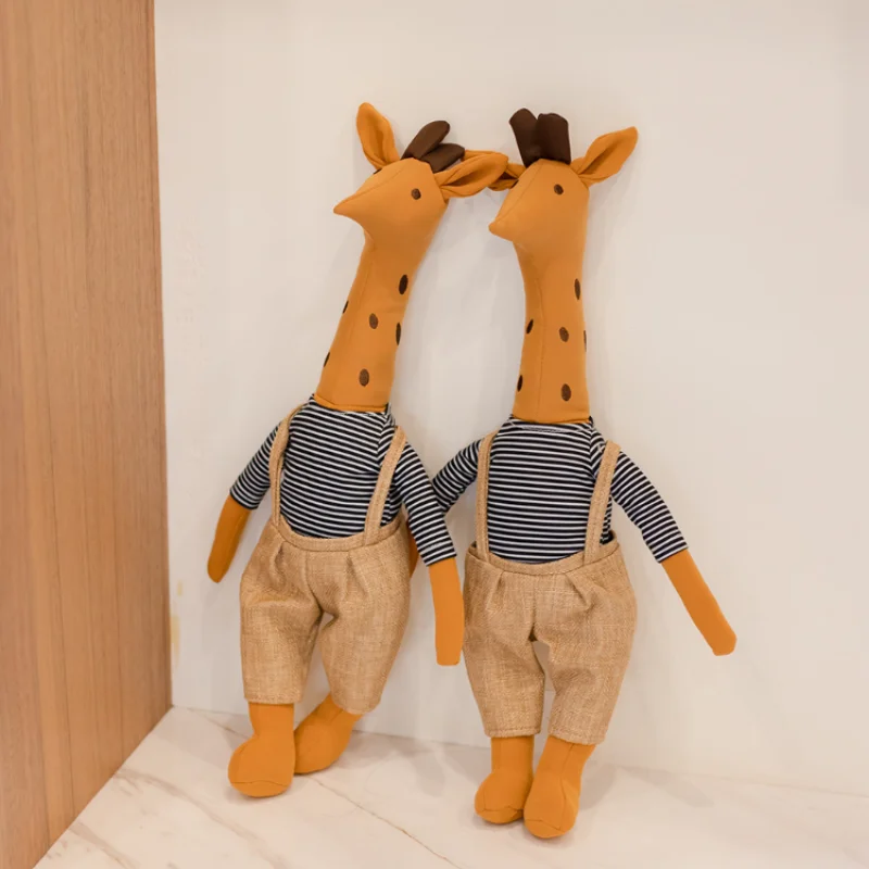 

Cartoon Dressing Giraffe Doll Plush Stuffed Animal Birthday Christmas Gift Children Comfort Toy Baby Room Decoration Photo Props