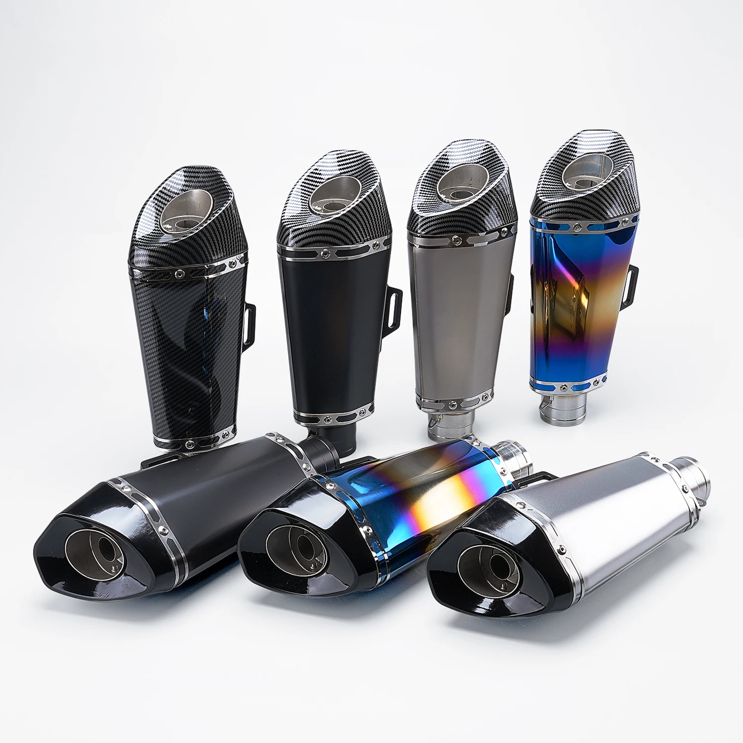 

universal 51mm Motorcycle exhaust pipe with db killer sticker muffler escape For Z900 GSXR1000 SV650 R6 R3 ZX6R ZX10 MT07