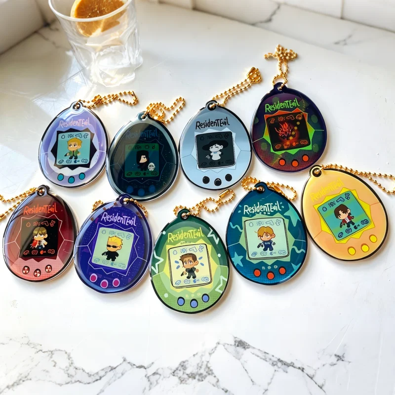 Resident Evil Tamagotchi Style Acrylic Keychain Cute Anime Game Character Pendant Bag Accessory Gift
