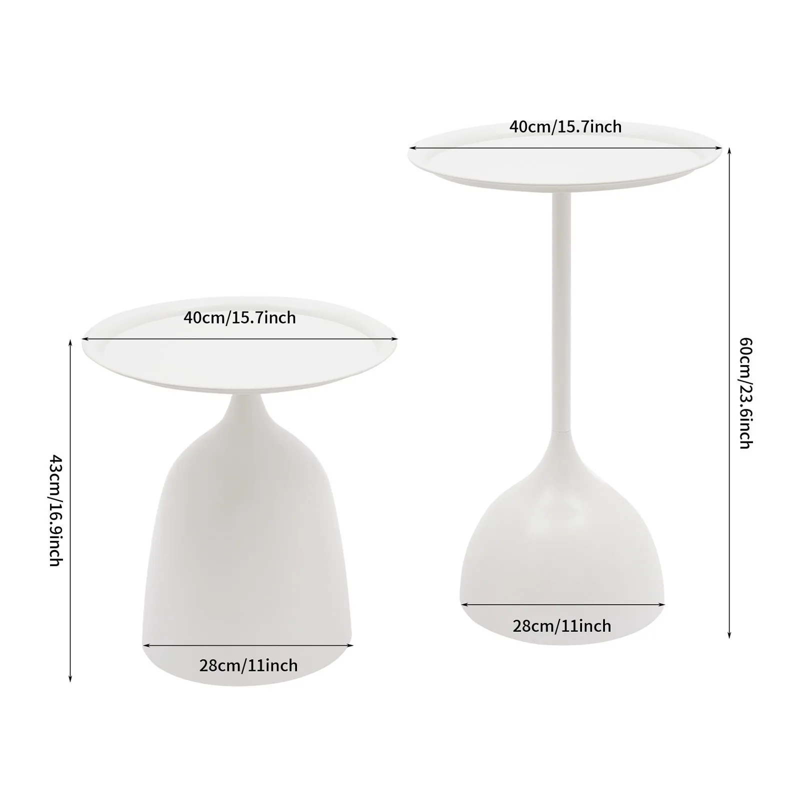 طاولات المقهى، مجموعة طاولات جانبية مستديرة أنيقة للأريكة والقهوة والبار تستخدم طاولات نهاية حديثة بتصميم قاعدة