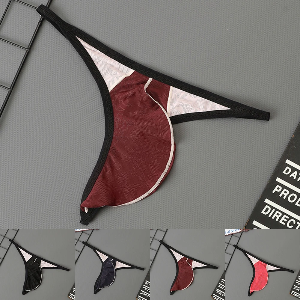 Low Rise Underwear L M Jacquard G-strings Brand New Condition Comfortable Fit Contrasting Pattern Lingerie Parties For Men