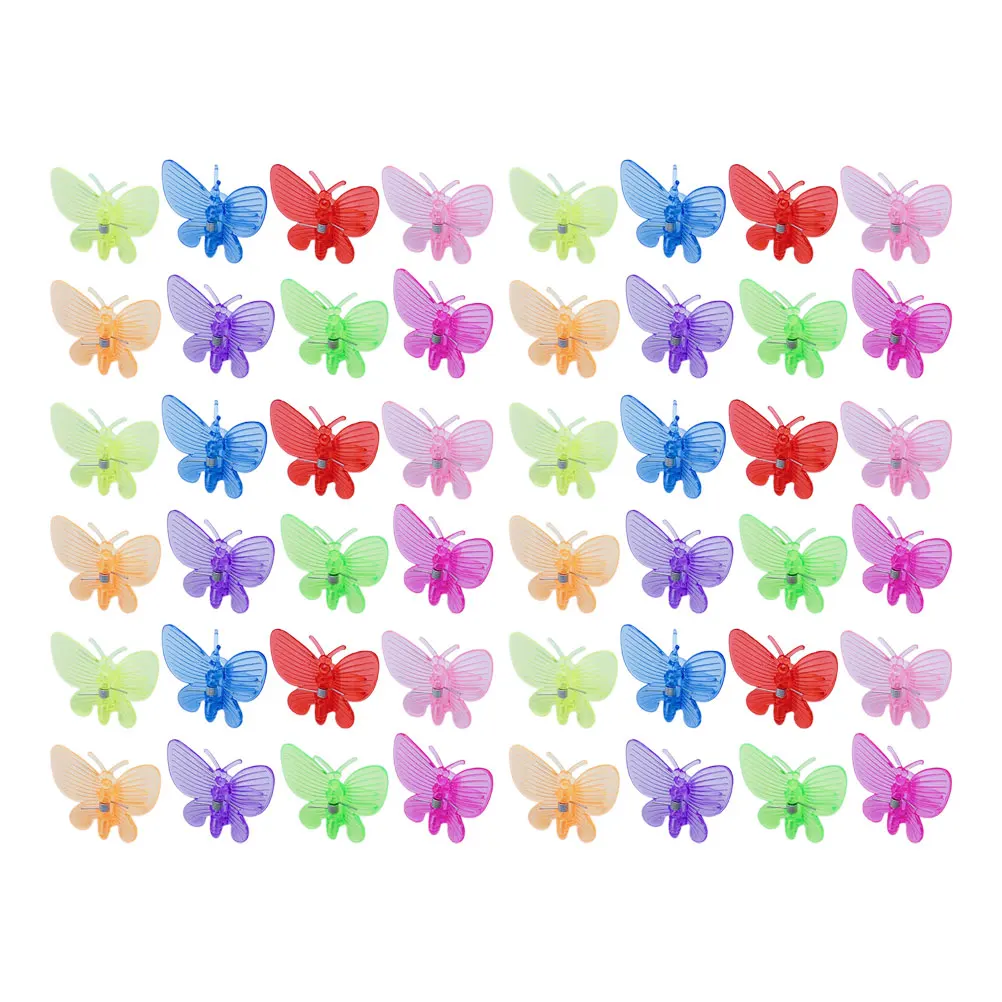 

80pcs Orchid Clips Butterfly Transparent Garden Plant Fixer Clear Support for Delicate Flowers Grape Stem Vine Durable Weather