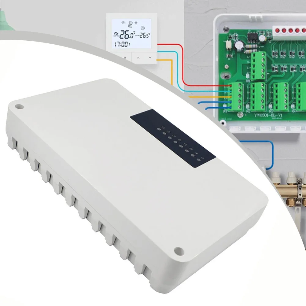 Controlador de calefacción Central de 5/8 zonas, sistema de agua caliente de suelo, válvula de bomba, actuador para sistema de calefacción, 1 ud.