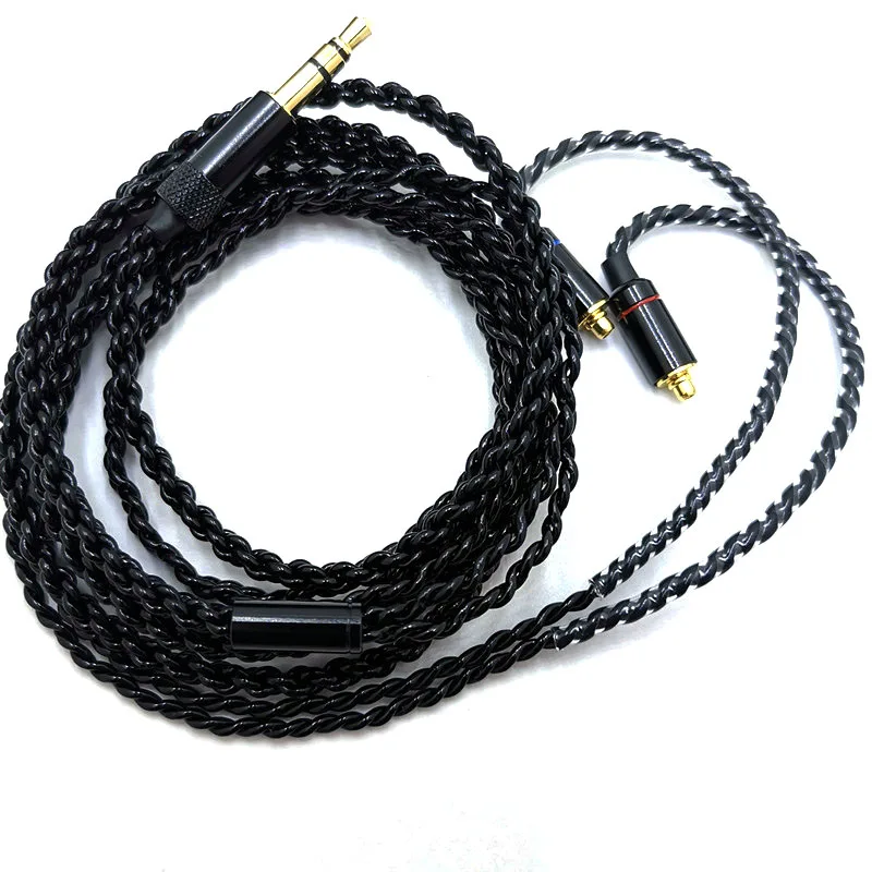 สายเคเบิล MMCX แบบ DIY รุ่น RY-c16 ความยาว 1.2 เมตร ขนาด 3.5 มม. ชุบเงิน สายอัพเกรด 4 เส้น สำหรับซ่อมสายหูฟัง HIFI