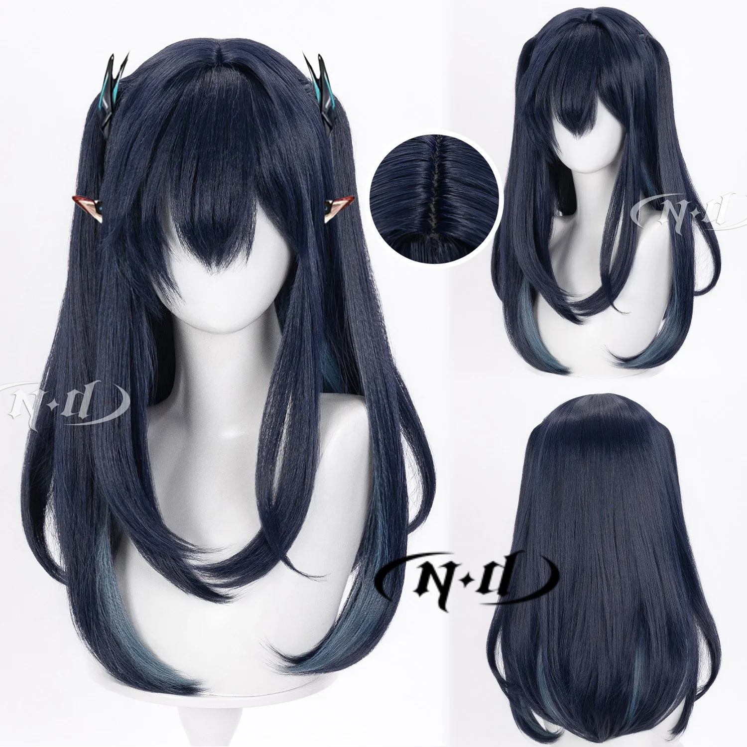 ND Brand Ada "Closure" Church Arknights Cosplay Wigs Hair Hairpiece for Comic-con Cosplayer Halloween Costume Party Theme
