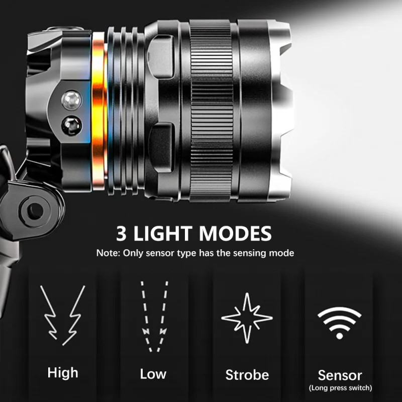 Picture 6: XHP90.2 Super Powerful Headlamp Rechargeable Head Flashlight High Power Head Lamp 1000Lumens Bright Headlight Fishing Lantern