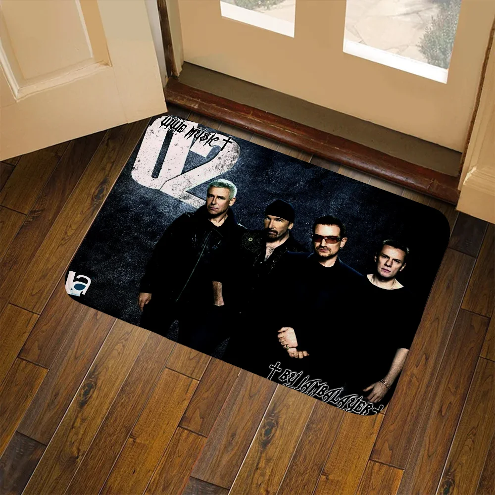 

U2 Band House Entrance Door Doormat Entrance to Home Decor Items Kitchen Mats for Floor Mat Room Custom Bath Rug Hallway Carpet