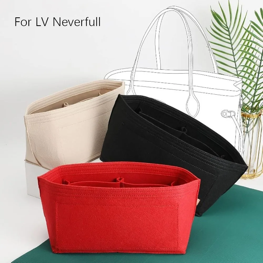 

Useful High-quality Internal Bag Felt Insert Liner Purse Organiser Pouch Handbag Tote Bag Internal Bag for LV Neverfull