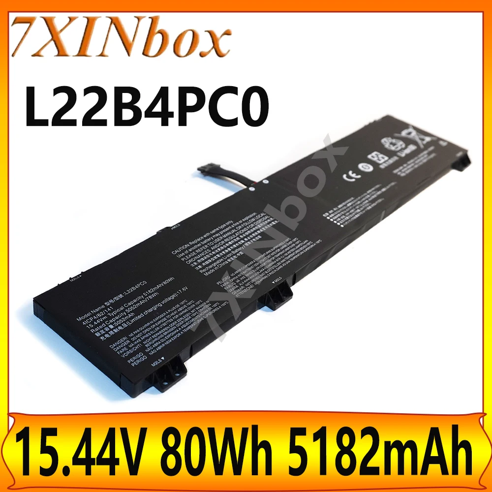 7XINbox L22B4PC0 15.44V 80Wh 5182mAh OEM Laptop Battery For Lenovo Legion Pro 5 ThinkBook 16p G4 IRH L22D4PC0 L22X4PC0 L22M4PC0