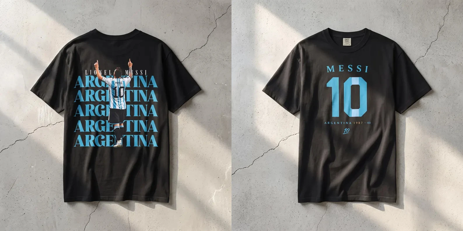 2026 Sommer Lionel Messi Argentinien T-Shirt Messi 10 Grafik-T-Shirt 100% Baumwolle Fan-Geschenke für Männer und Frauen Kurzarm Lockeres Shirt – Detail 7