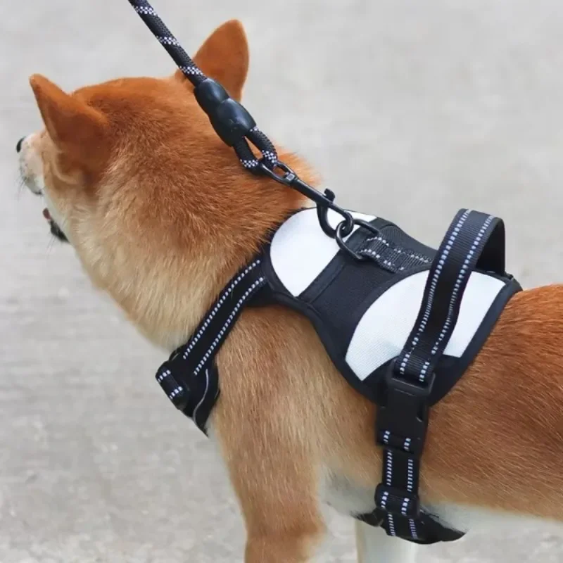 Summer Harness for Large Dogs Breathable Mesh Cute Dog Vest Traction Rope Harness Leash  No Pull Escape Proof Small Dog Harness