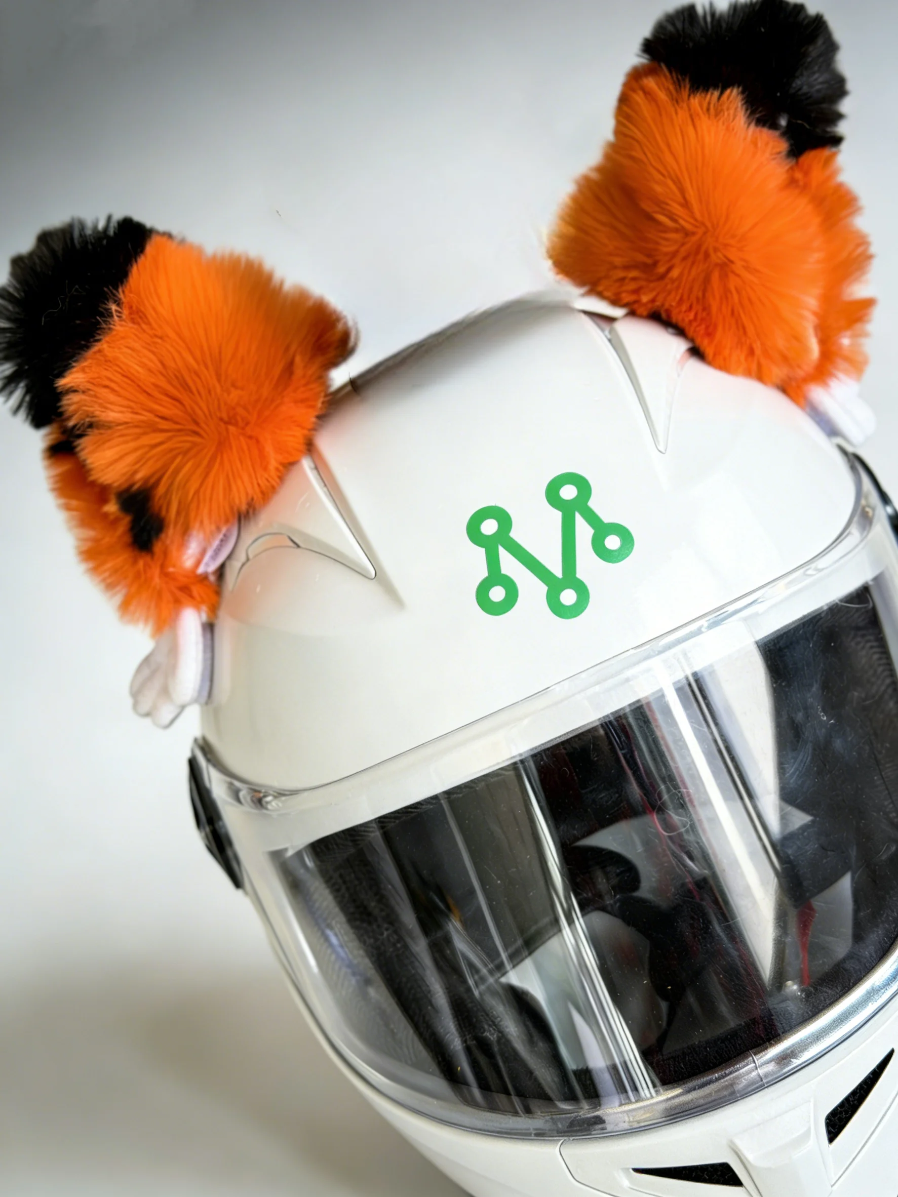 

Plush Rabbit Ear Motorcycle Helmet Decoration Cartoon Imitation Rabbit Electric Scooter Universal Capacete De Moto Accessory