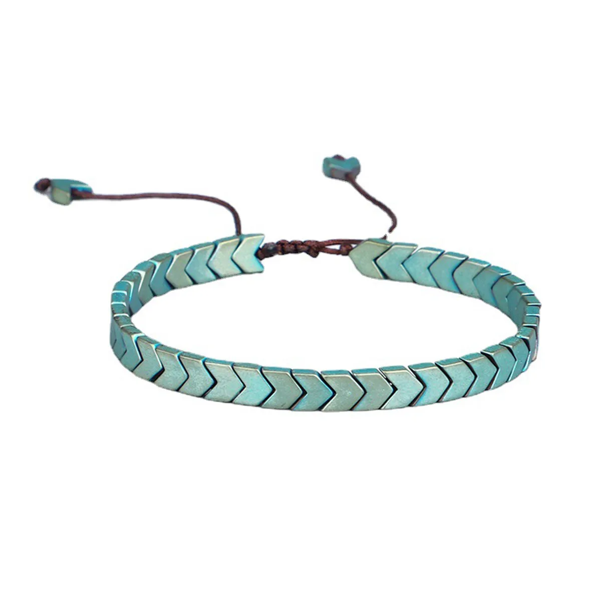 Retro Trendy Men\'s Bracelet Hematite Arrow Balance Bracelet Women\'s Casual Yoga Sports Bracelet